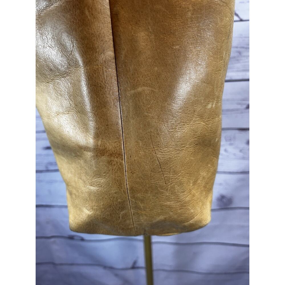 Madewell Tan Leather Large Tote Bag Minimalist Shopper Shoulder Purse - Picture 8 of 9